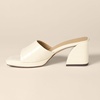 Amazon Essentials Women’s Platform Mule Sandals with Sturdy Block Heel(Cream Faux Crocodile)