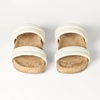 Amazon Essentials Women’s Slide Cork Sandals with Cradling Moulded Footbed, Faux Leather(White)