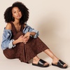 Amazon Essentials Women’s Slide Flatform Sandal(Black)