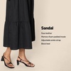 Amazon Essentials Women’s Strappy Block Heel Sandals with Ankle Strap(Black Faux Leather)