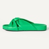 Amazon Essentials Women’s Twist Slide Sandal with Cradling Cupped Sole, Faux Leather(Green)