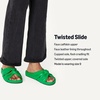 Amazon Essentials Women’s Twist Slide Sandal with Cradling Cupped Sole, Faux Leather(Green)