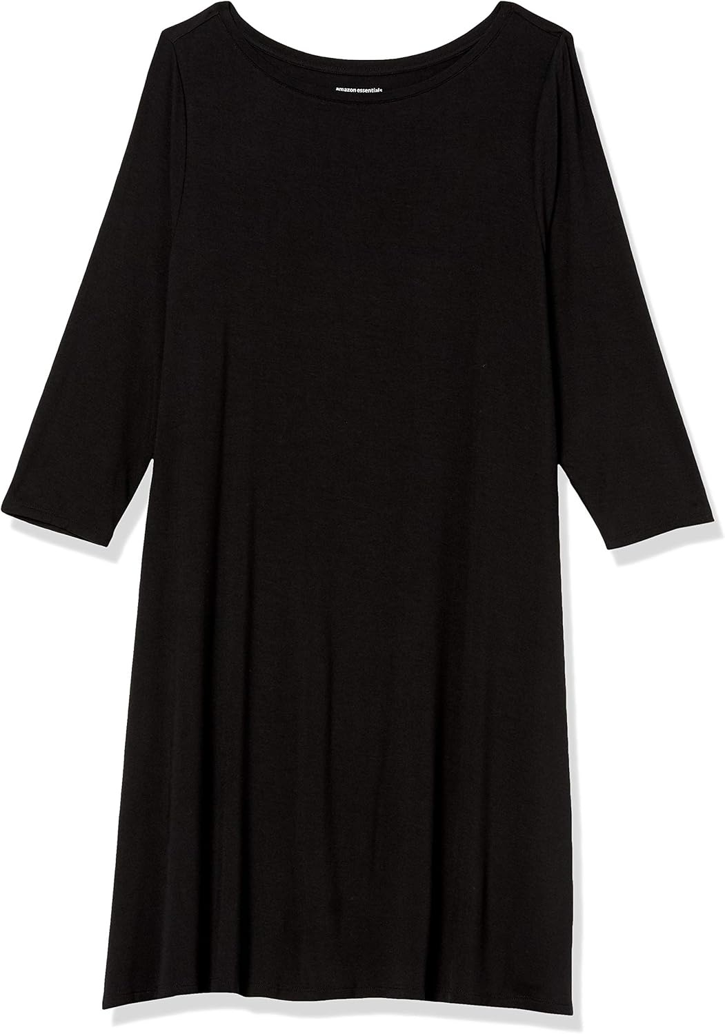 image:imageAmazon Essentials Womens 34 Sleeve BoatNeck Dress Available in Plus Size