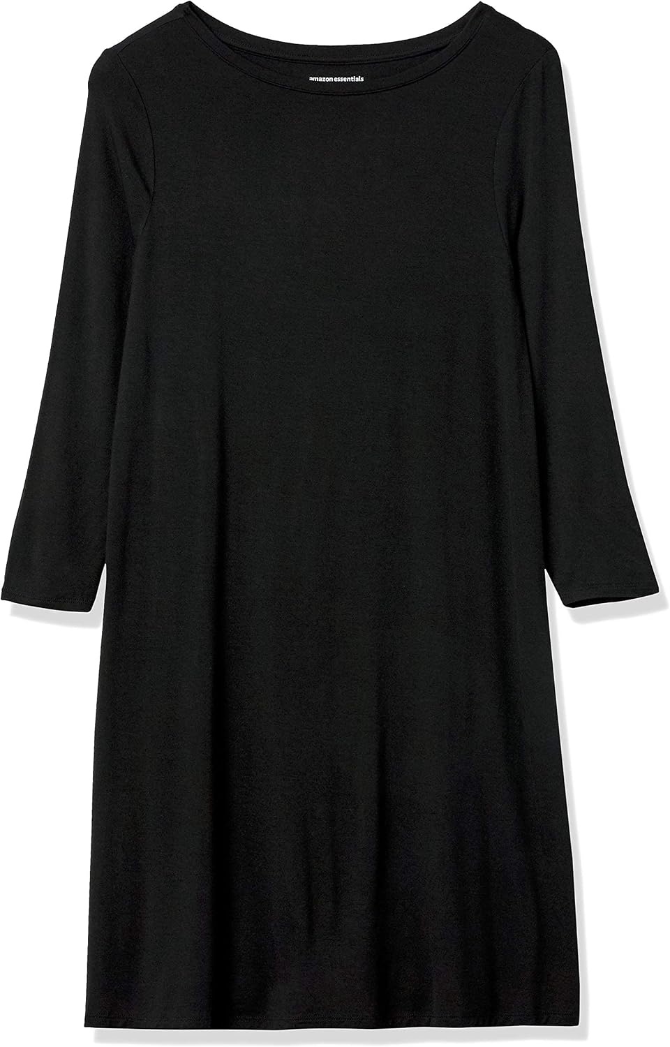 image:imageAmazon Essentials Womens 34 Sleeve BoatNeck Dress Available in Plus Size