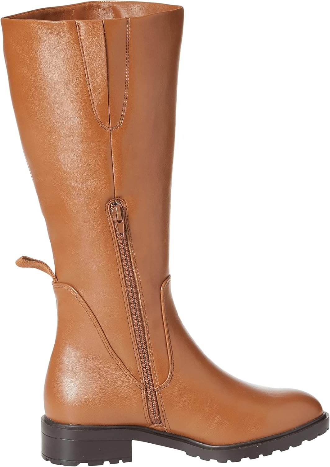 image:imageAmazon Essentials Womens Knee High Riding BootBlack Dark Caramel Faux Leather