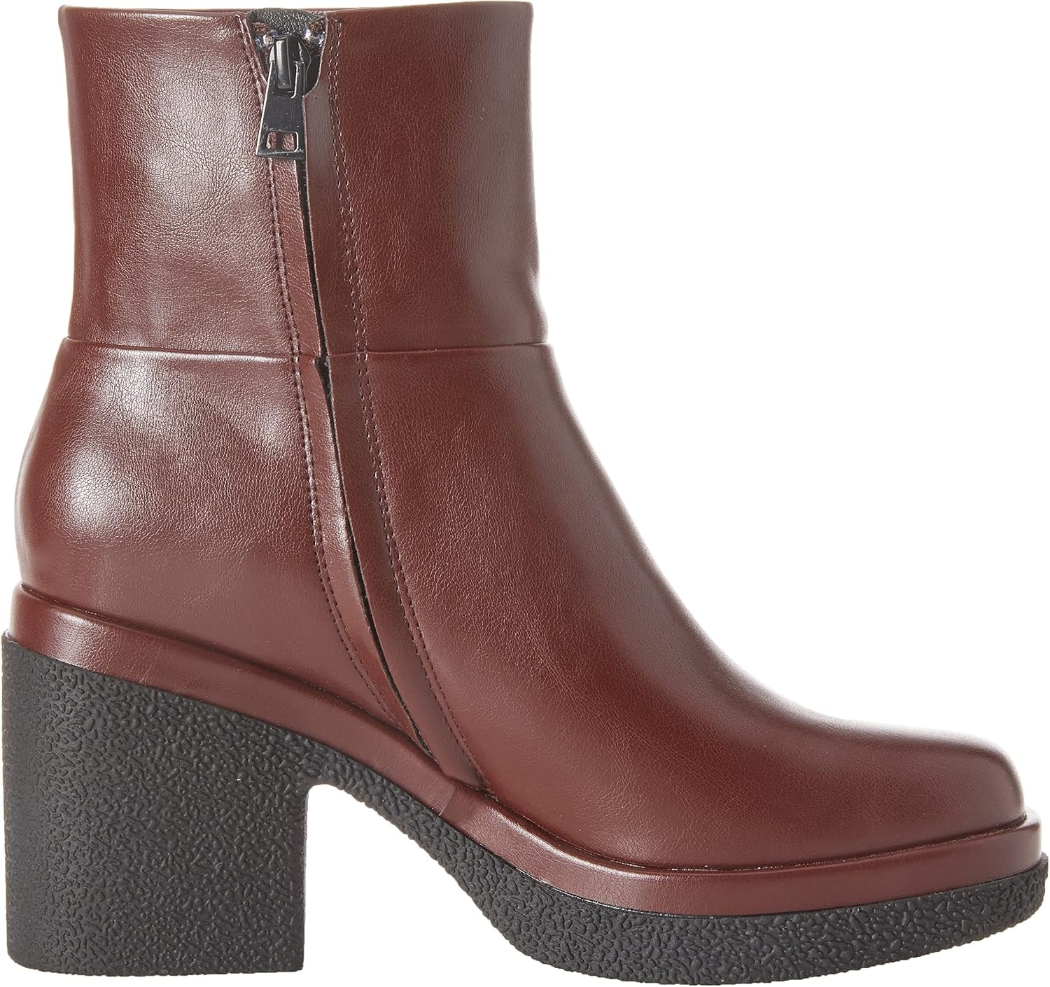 image:imageAmazon Essentials Womens Platform Ankle Boots with Square Toe Faux LeatherBlack Oxblood