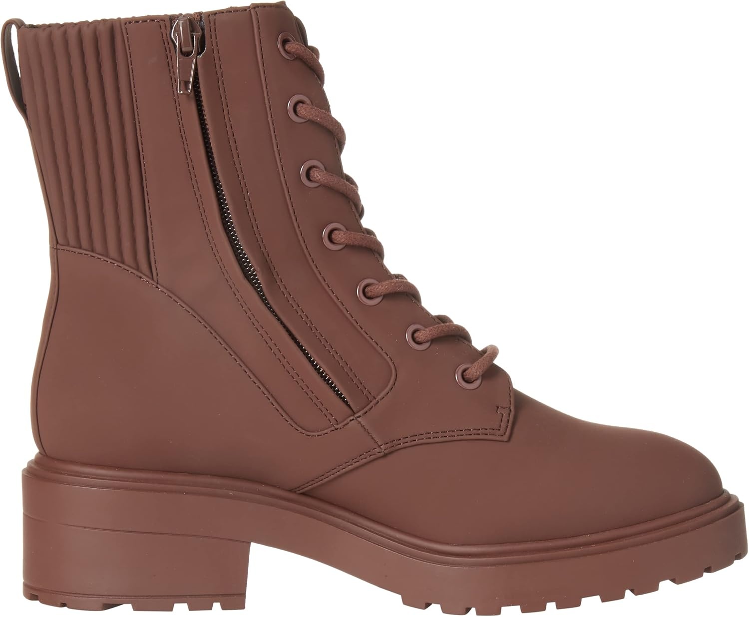 image:imageAmazon Essentials Womens Rubberized Combat Boot with Chunky OutsoleOxblood
