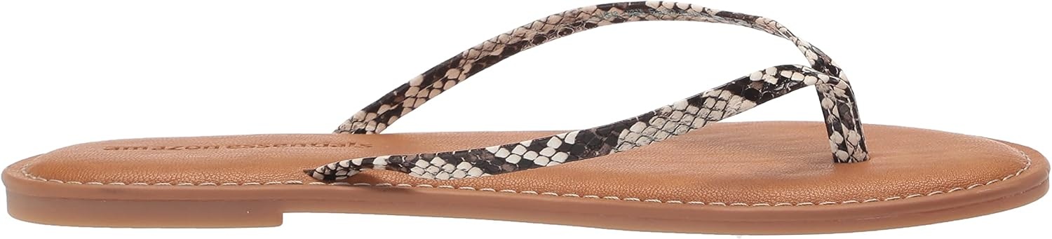 image:imageAmazon Essentials Womens Thong SandalBlack White Snake Print