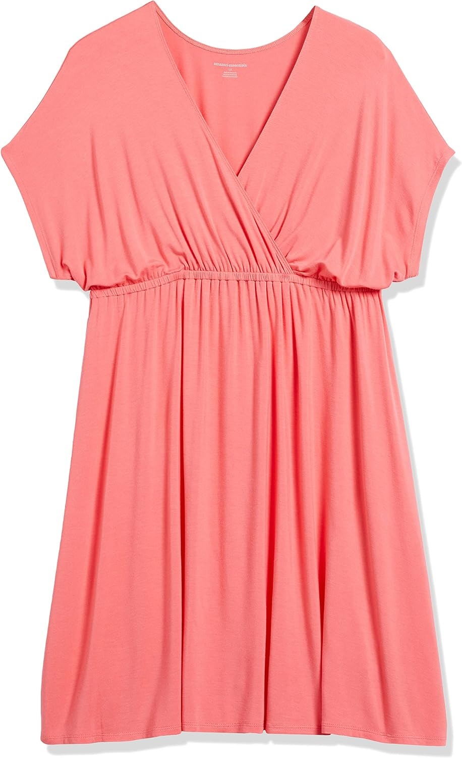 image:imageAmazon Essentials Womens V Neck Elastic Waist Surplice Dress Available in Plus SizeHot Pink