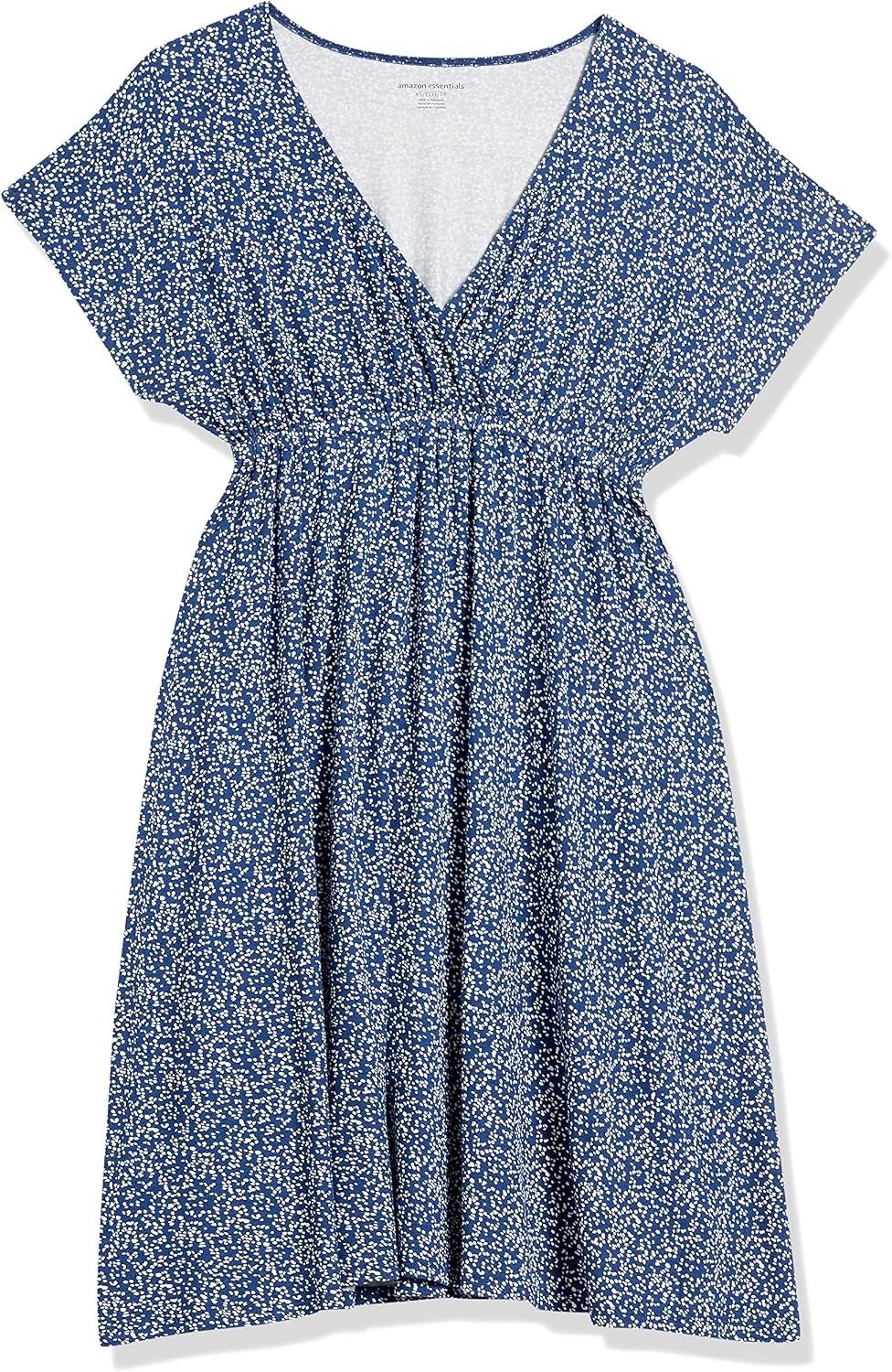image:imageAmazon Essentials Womens V Neck Elastic Waist Surplice Dress Available in Plus SizeNavy Animal Print
