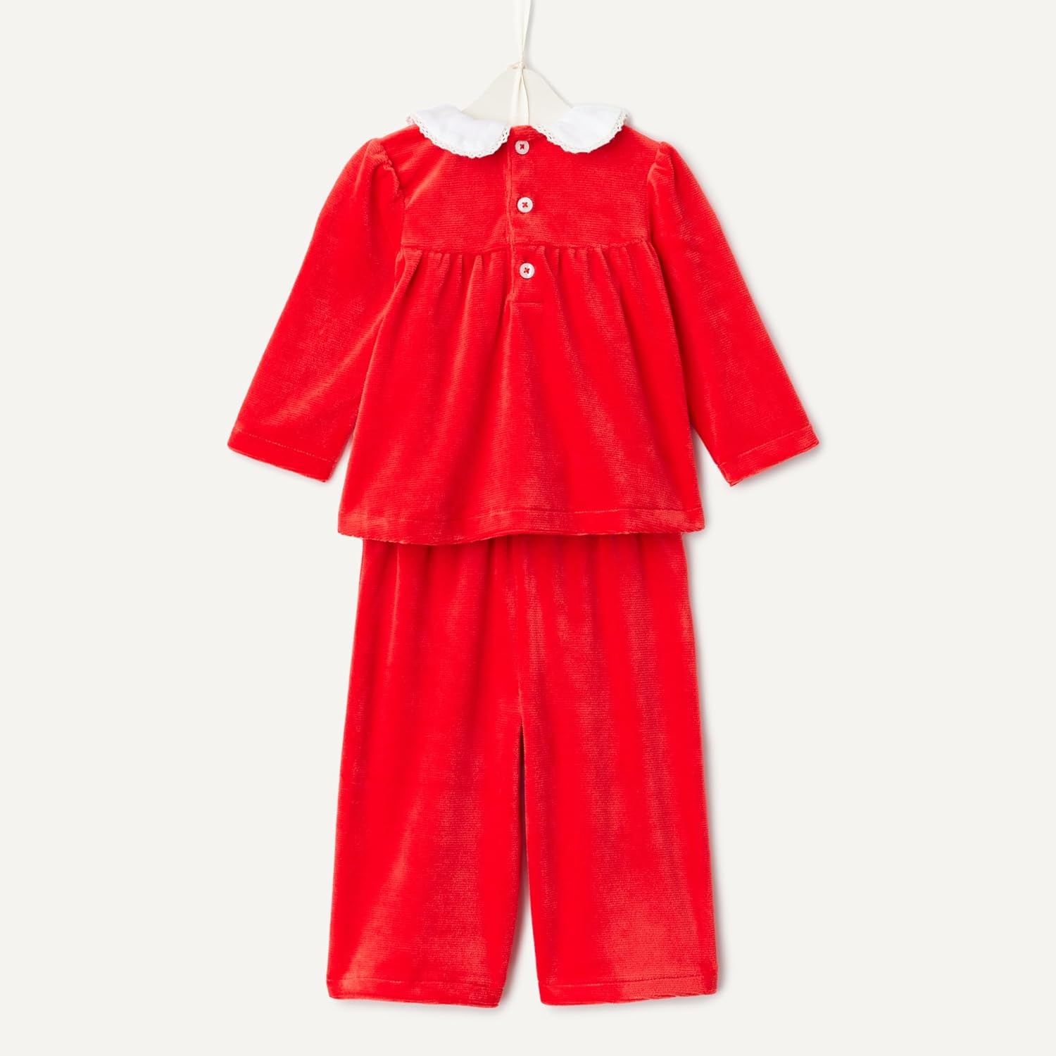 image:imageAmazon Essentials x Sofia Grainge Toddler and Baby Girls Corduroy Velour Set with Gathered Yoke Poplin Collar Elastic Waist