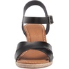 Amazon Essentials Women’s Espadrille Wedge Sandal with Adjustable Buckle, Elastic Strap(Black)