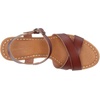 Amazon Essentials Women’s Espadrille Wedge Sandal with Adjustable Buckle, Elastic Strap(Brown)