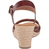 Amazon Essentials Women’s Espadrille Wedge Sandal with Adjustable Buckle, Elastic Strap(Brown)