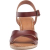 Amazon Essentials Women’s Espadrille Wedge Sandal with Adjustable Buckle, Elastic Strap(Brown)