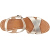 Amazon Essentials Women’s Espadrille Wedge Sandal with Adjustable Buckle, Elastic Strap(Gold)