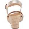 Amazon Essentials Women’s Espadrille Wedge Sandal with Adjustable Buckle, Elastic Strap(Gold)