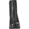 Amazon Essentials Women’s Platform Ankle Boots with Square Toe, Faux Leather(Black)