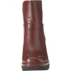 Amazon Essentials Women’s Platform Ankle Boots with Square Toe, Faux Leather(Black Oxblood)
