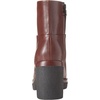 Amazon Essentials Women’s Platform Ankle Boots with Square Toe, Faux Leather(Black Oxblood)