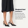 Amazon Essentials Women’s Pointed Toe Slingback Heels with Ankle Strap(Black Patent)