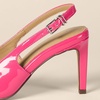 Amazon Essentials Women’s Pointed Toe Slingback Heels with Ankle Strap(Hot Pink Patent)
