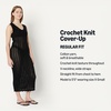 Amazon Essentials Women’s Regular-Fit Crochet Cover-Up Dress(Black)