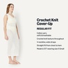 Amazon Essentials Women’s Regular-Fit Crochet Cover-Up Dress(Cream)