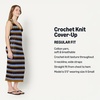 Amazon Essentials Women’s Regular-Fit Crochet Cover-Up Dress(Tbc Sweater Knit Stripe)