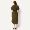 Amazon Essentials Women’s Relaxed-Fit Short Sleeve Button-Down Dress with Belt(Deep Brown)