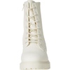 Amazon Essentials Women’s Rubberized Combat Boot with Chunky Outsole(Ecru Faux Leather)