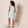 Amazon Essentials Women’s Sleeveless Woven A-line V Neck Shift Dress(Aqua Blue Poppy)