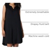 Amazon Essentials Women’s Sleeveless Woven A-line V Neck Shift Dress(Black)