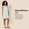 Amazon Essentials Women’s Sleeveless Woven A-line V Neck Shift Dress(Bright Pink)