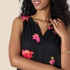 Amazon Essentials Women’s Sleeveless Woven A-line V Neck Shift Dress(Pink and Black Floral)