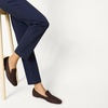 Amazon Essentials Women’s Soft Minimal Slip-On Loafer with Flexible Outsole(Dark Brown Faux Suede)