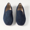 Amazon Essentials Women’s Soft Minimal Slip-On Loafer with Flexible Outsole(Navy Faux Suede)