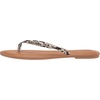 Amazon Essentials Women’s Thong Sandal(Black White Snake Print)