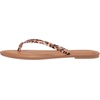 Amazon Essentials Women’s Thong Sandal(Light Brown Leopard)