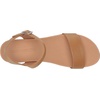 Amazon Essentials Women’s Two Band Ankle Strap Open Toe Flatform Sandal(Cognac)