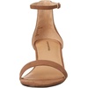 Amazon Essentials Women’s Two Strap Heeled Sandals with Adjustable Ankle Strap, Padded Memory Foam Insole(Brown)