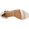 Amazon Essentials Women’s Two Strap Heeled Sandals with Adjustable Ankle Strap, Padded Memory Foam Insole(Ivory)