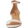 Amazon Essentials Women’s Two Strap Heeled Sandals with Adjustable Ankle Strap, Padded Memory Foam Insole(Ivory)