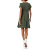 Amazon Essentials Women’s V Neck Elastic Waist Surplice Dress (Available in Plus Size)(Dark Olive)