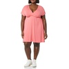 Amazon Essentials Women’s V Neck Elastic Waist Surplice Dress (Available in Plus Size)(Hot Pink)