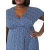 Amazon Essentials Women’s V Neck Elastic Waist Surplice Dress (Available in Plus Size)(Navy Animal Print)