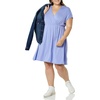 Amazon Essentials Women’s V Neck Elastic Waist Surplice Dress (Available in Plus Size)(Soft Violet)