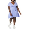 Amazon Essentials Women’s V Neck Elastic Waist Surplice Dress (Available in Plus Size)(Soft Violet)