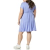 Amazon Essentials Women’s V Neck Elastic Waist Surplice Dress (Available in Plus Size)(Soft Violet)