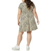 Amazon Essentials Women’s V Neck Elastic Waist Surplice Dress (Available in Plus Size)(Tan Animal Print)